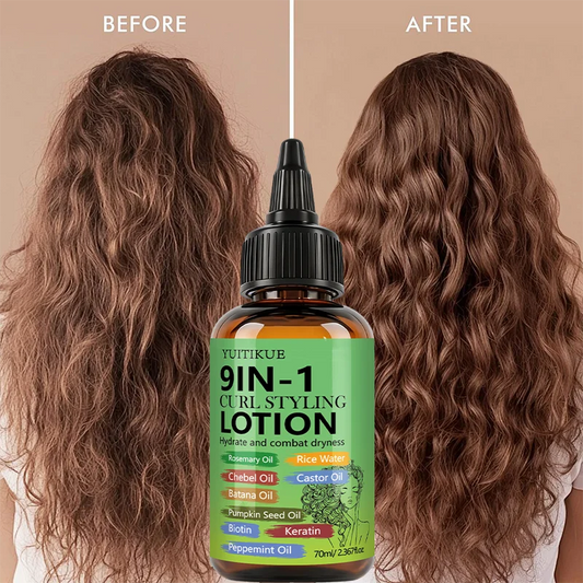 YUITIKUE 9-in-1 Curl Styling Lotion – Anti-Frizz & Hydrating Curl Styling Lotion Peaceful Pleasures Health and Wellness