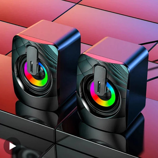 AyeBeau Mini Wired 2.0 Stereo PC Speakers – USB Desktop Audio Desktop PC Speakers Oasis Select