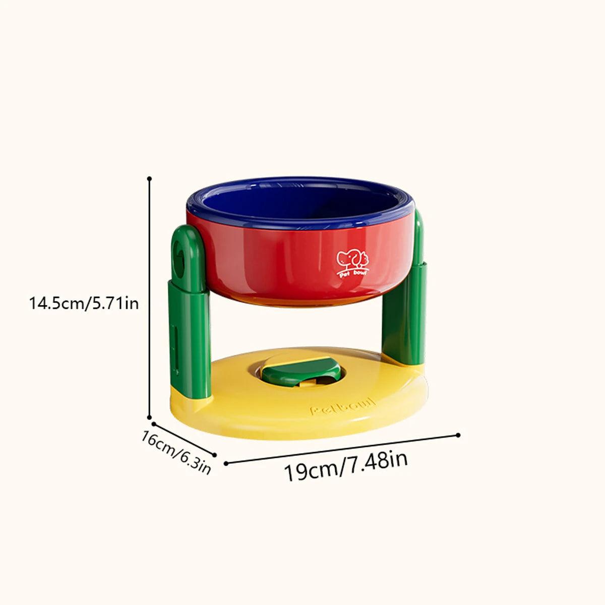 1PC Pet Suction Cup Bowl with 3 Adjustable Height Suitable for Dogs Cats to Protect the Cervical Vertebrae Pet Feeder Water Bowl Peaceful Pleasures Health and Wellness