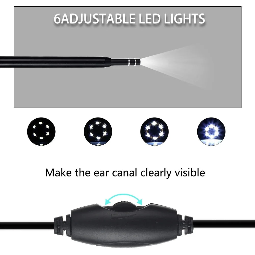 Smart Visual Medico Otoscopio Ear Cleaner Ear Endoscope Earpick Camera Ear Wax Remover Tool Ear Picker Ear Stick beleza e saude Peaceful Pleasures Health and Wellness