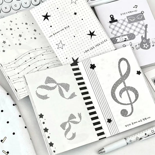 Fragmented Dream Symphony Fixed Page Notebook Ins Full Inner Handbook Peaceful Pleasures Health and Wellness