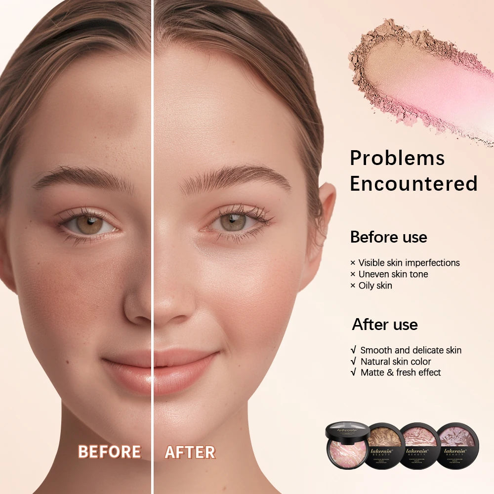 Matte Loose Powder Waterproof Oil-control Matte Full Coverage Face Makeup Makeup Setting Loose Powder Baked Powder Foundation Peaceful Pleasures Health and Wellness