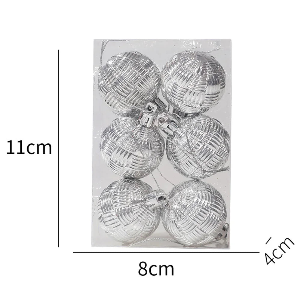 Shatterproof Christmas Ball Ornaments – 6 Pack, 4cm Baubles