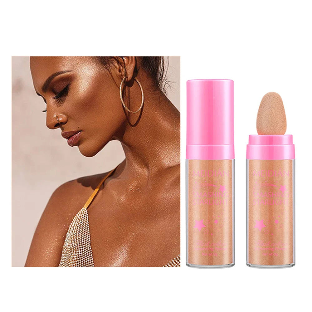 Waterproof Shimmer Highlighter Powder – Body & Hair Glow