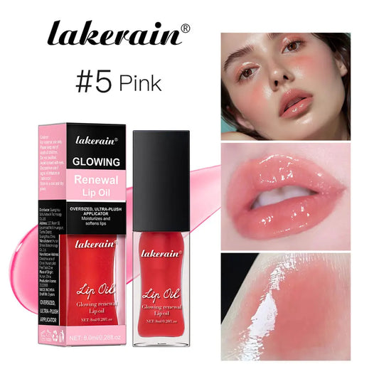 Glowing Lip Oil Moisturizing Gloss Care Of The Lips Benetitnt For Lips Plumping Nourishing Jelly Liquid Pink Plumping Gloss Oil Peaceful Pleasures Health and Wellness color 5
