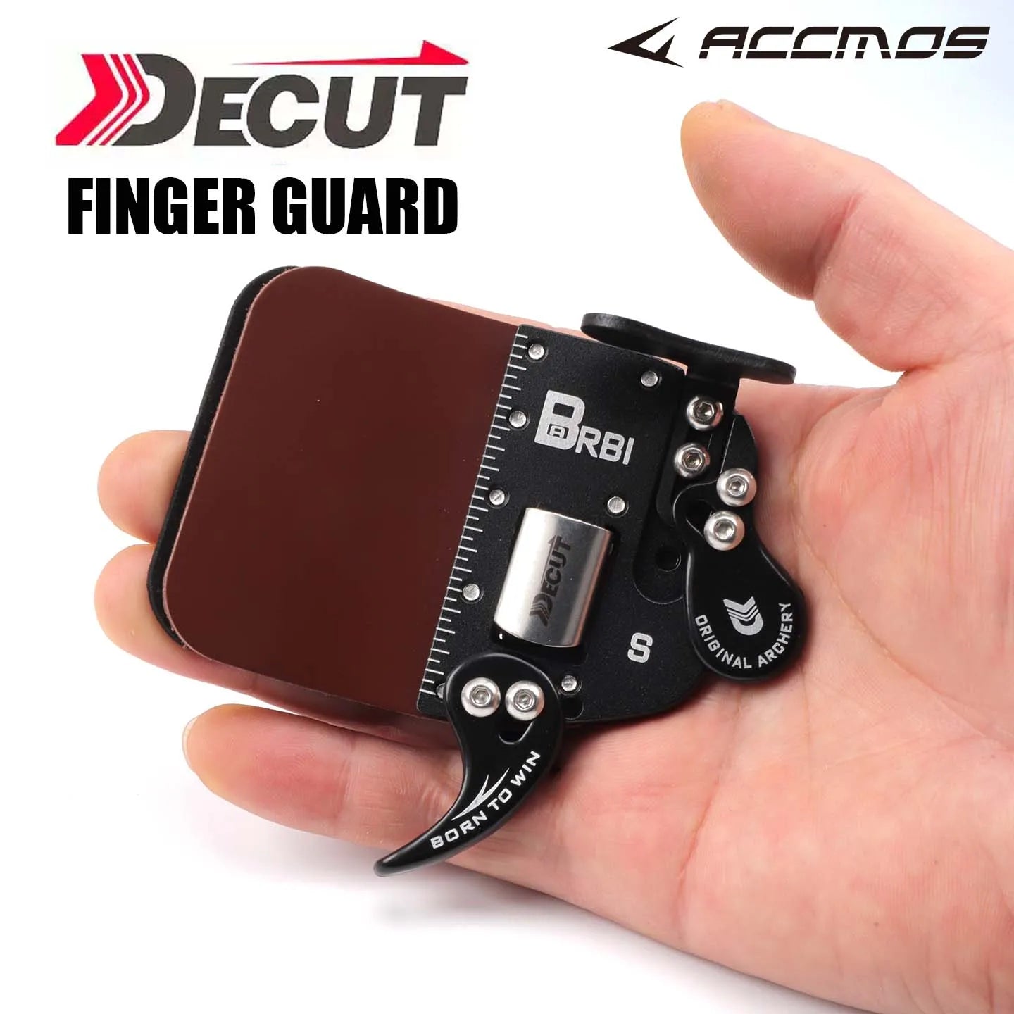 DECUT BARBI Archery Protective Gear 3 Finger Guards S M L Tradition