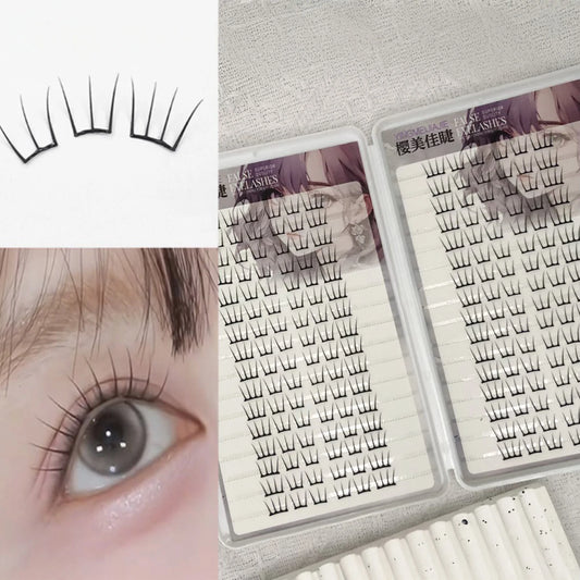 Korean Style False Eyelashes 3D DIY Wispy Fluffy Lash Extension Daily Natural Fake Eyelash Clusters For Girls Perfect Eye Makeup Peaceful Pleasures Health and Wellness