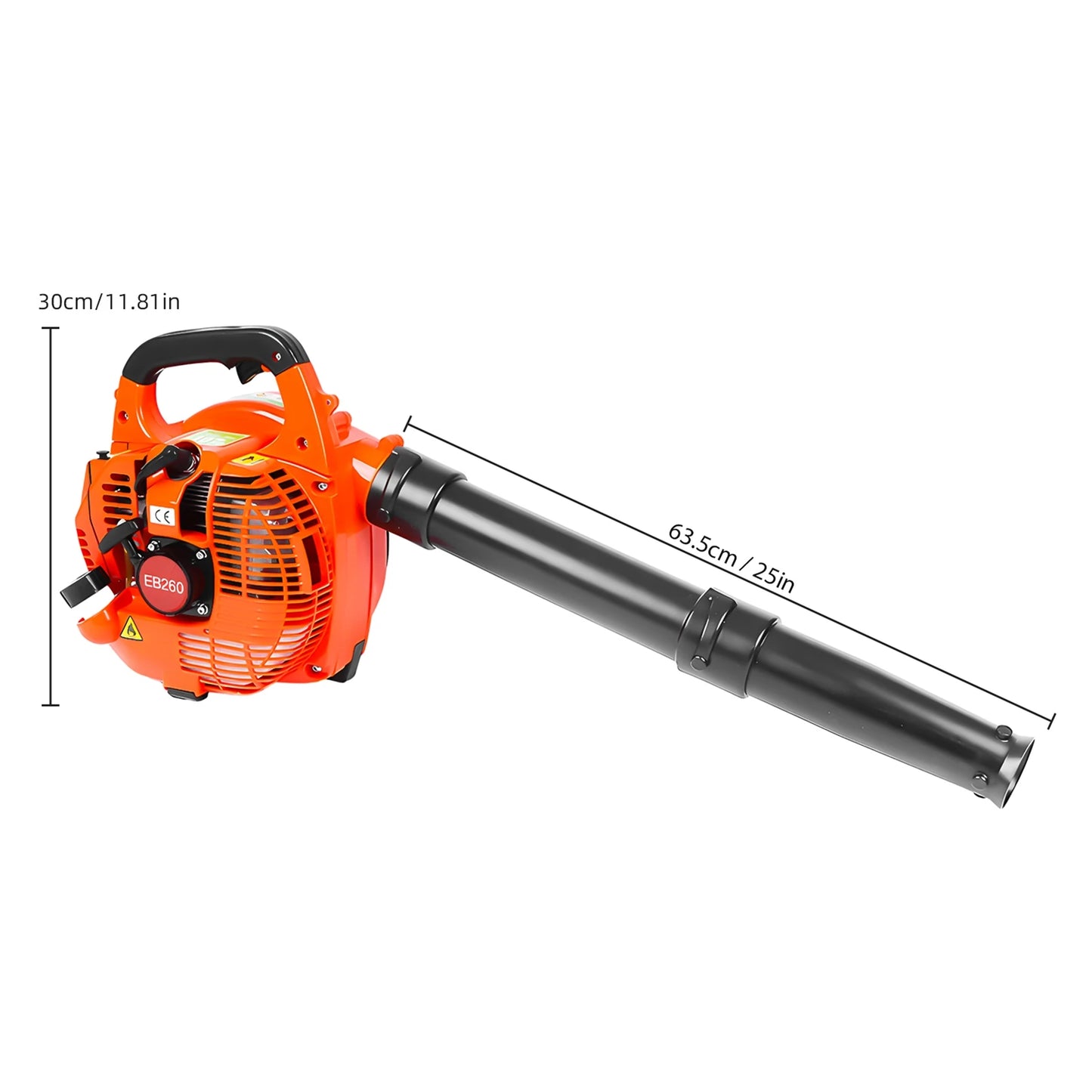 750W Gas Powered Leaf Blower 2Stroke Engine 25 4CC 275 45CFM Air