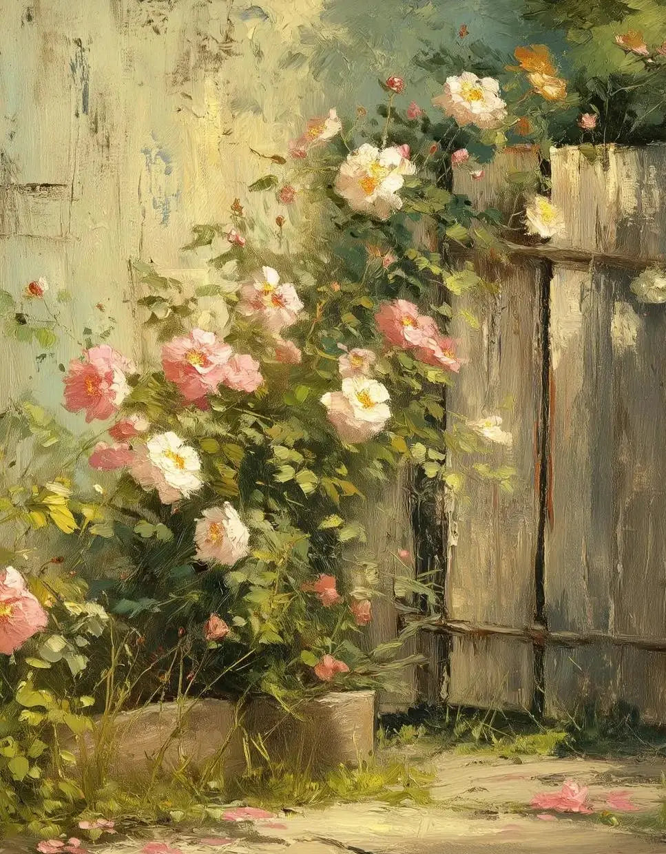 Retro Wildflower Farmhouse Canvas Wall Art | Unframed Print