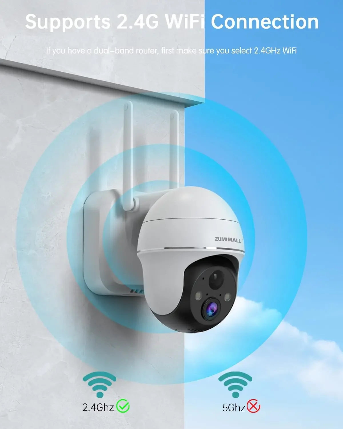 Wireless Outdoor Security Camera with 360° View, 2K Battery Powered, Color Night Vision, AI Detection, Alexa Compatible Peaceful Pleasures Health and Wellness