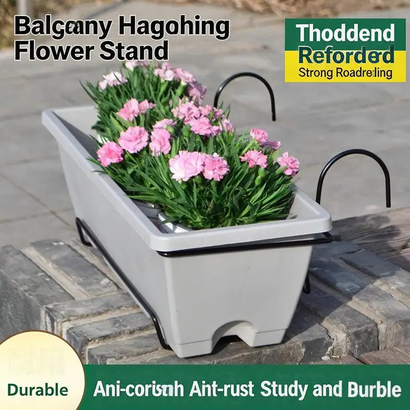 Rectangular Flower Pot Hanging Rack For Growing Vegetables Suitable For Home Balconies Hanging Plastic Vegetable Planting Pots Peaceful Pleasures Health and Wellness