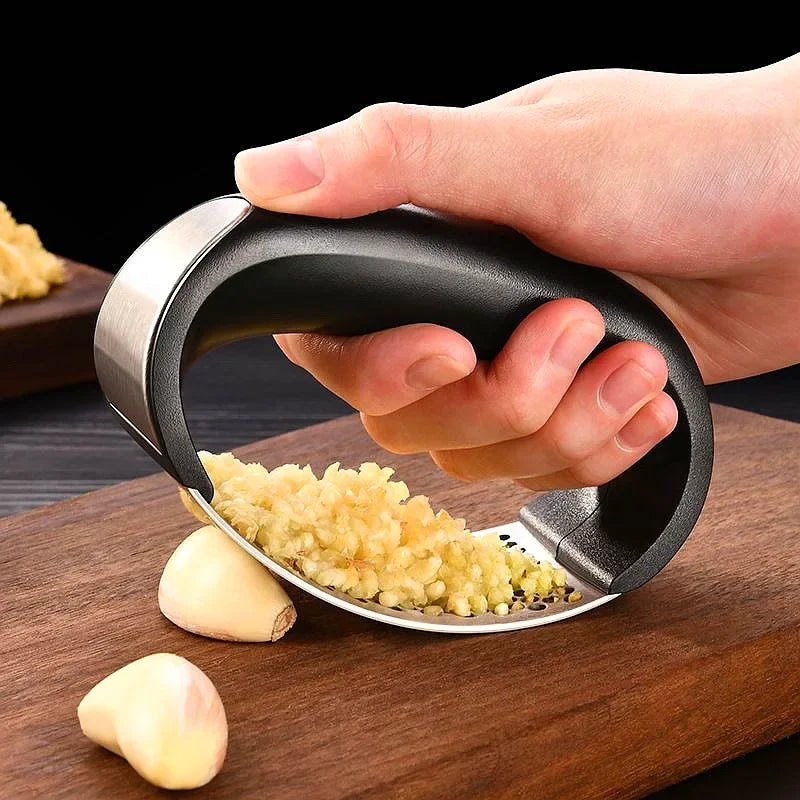 Stainless Steel Garlic Press & Manual Mincer | Kitchen Tool