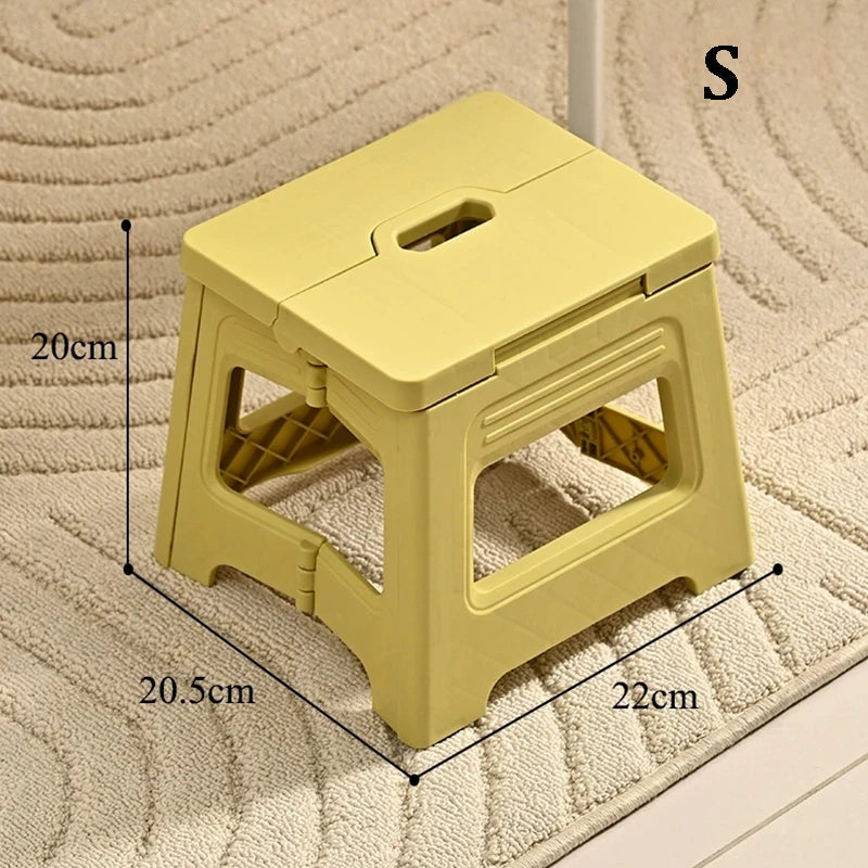 Lightweight Folding Step Stool – Non-Slip Plastic Kitchen Stool