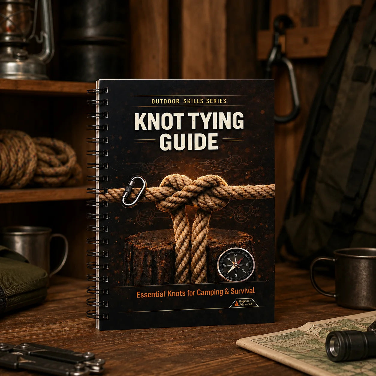 Knot Tying Guide A5 Spiral Outdoor Skills Notebook Essential Rope