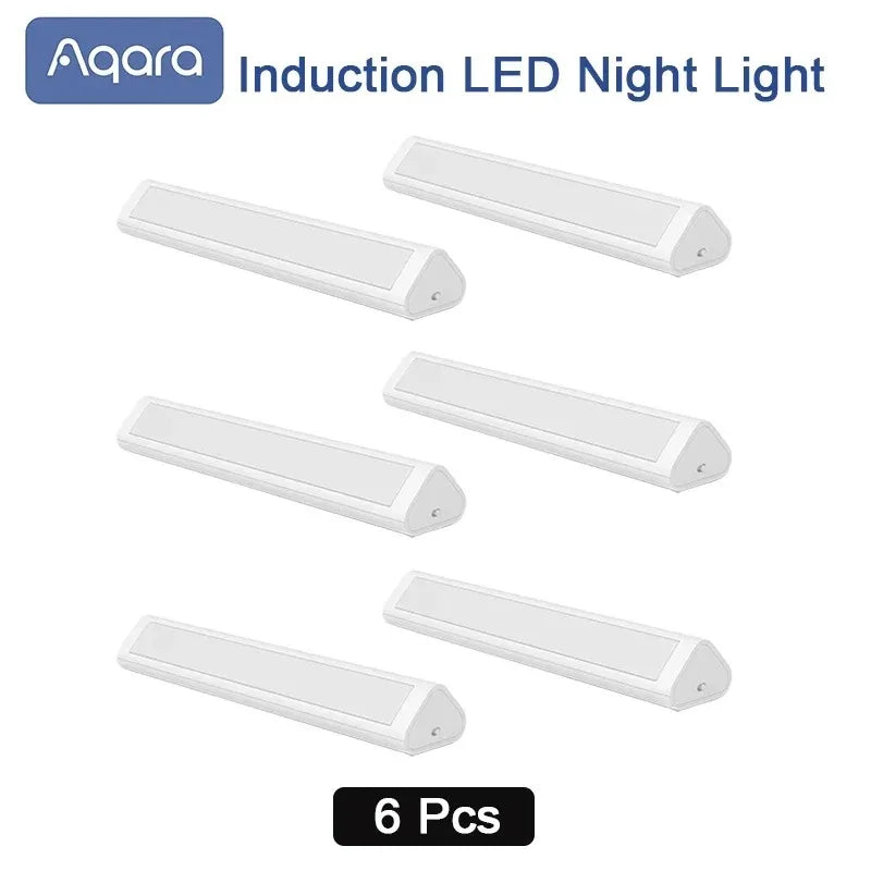 Original Aqara LED Induction Night Light Magetic Design 2Level Brightness Human Body Sensor Smart Home for Bedroom Bedside Peaceful Pleasures Health and Wellness 6ps China Mainland