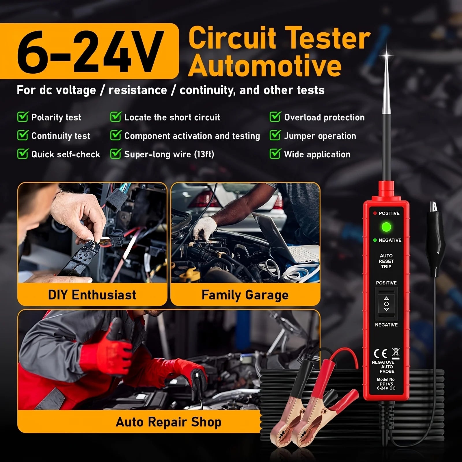 Automotive Circuit Tester & Drive Detector | Digital Display Peaceful Pleasures Health and Wellness