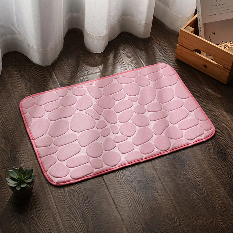 Super Absorbent Non-Slip Bath Mat | Soft Coral Fleece Rug