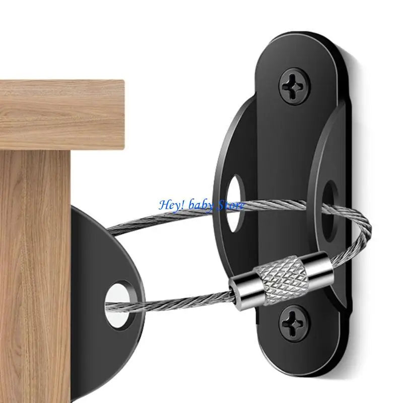 Anti-Tip Furniture Anchors 2-Pack | Metal Wall Safety Straps