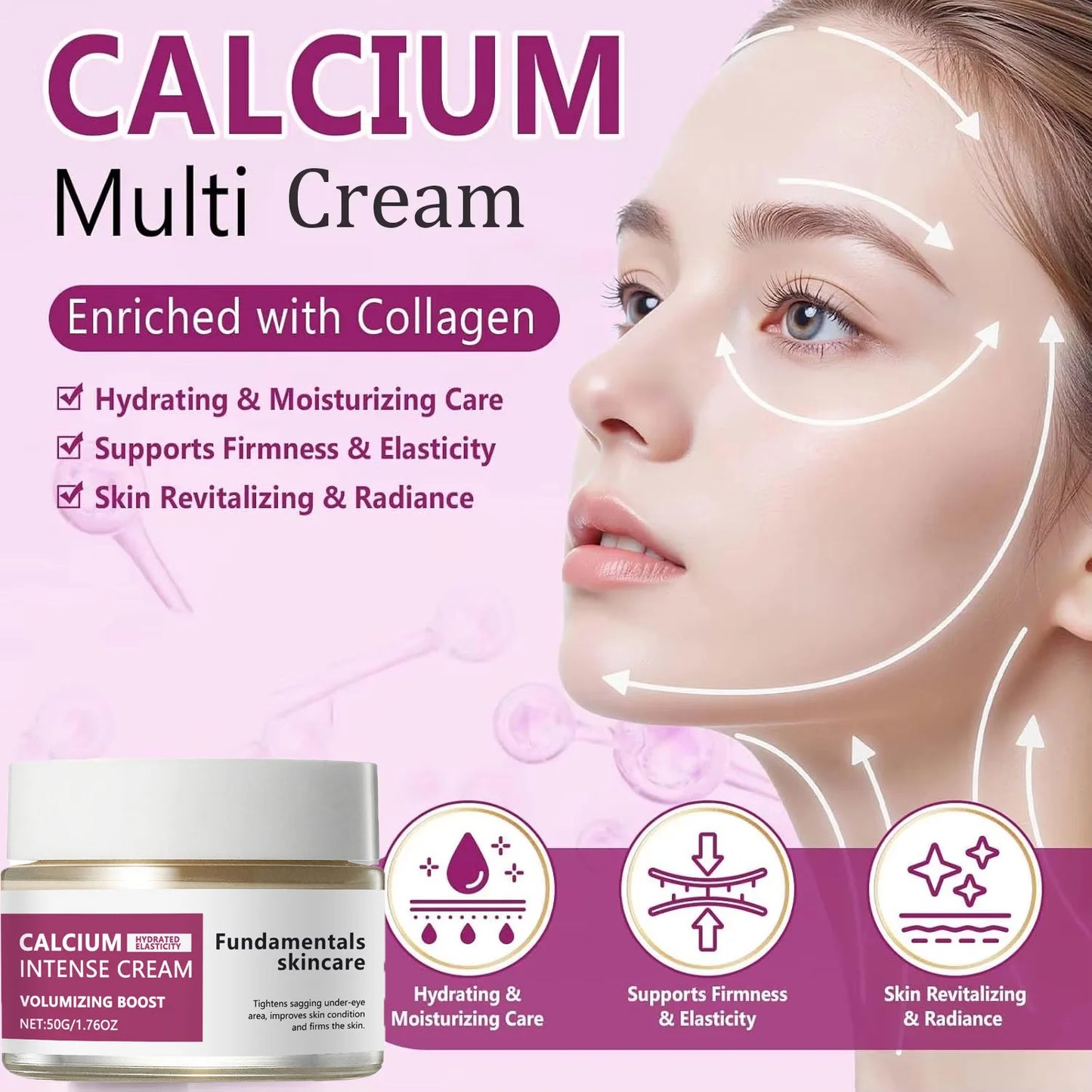 Calcium Firming Face Cream – Collagen & Hyaluronic Acid