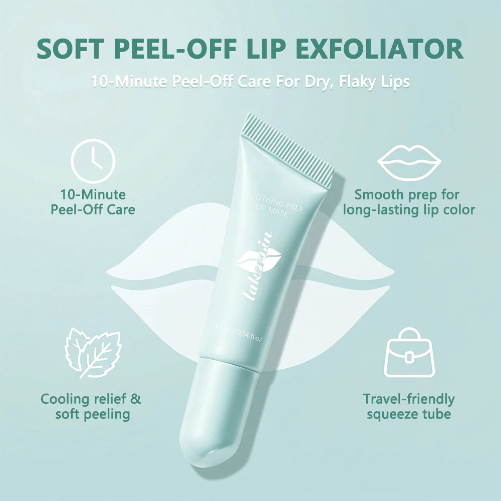 Lakerain Soothing Prep Lip Mask Exfoliate Deep Moisturizing Cool Soothing Lips Rich Color Rendering Gentle Tearable Lip Mask Peaceful Pleasures Health and Wellness
