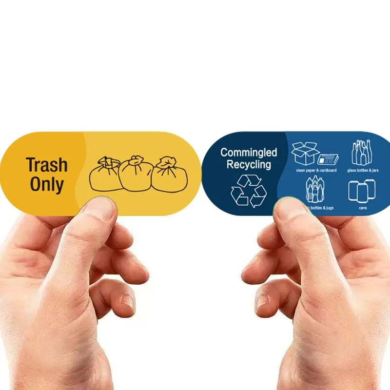 New Cross-Border4Colorful Stickers Suitable for Mixed Recycling Stickers Special Trash Can Stickers Decorative Waterproof Vinyl/ Peaceful Pleasures Health and Wellness