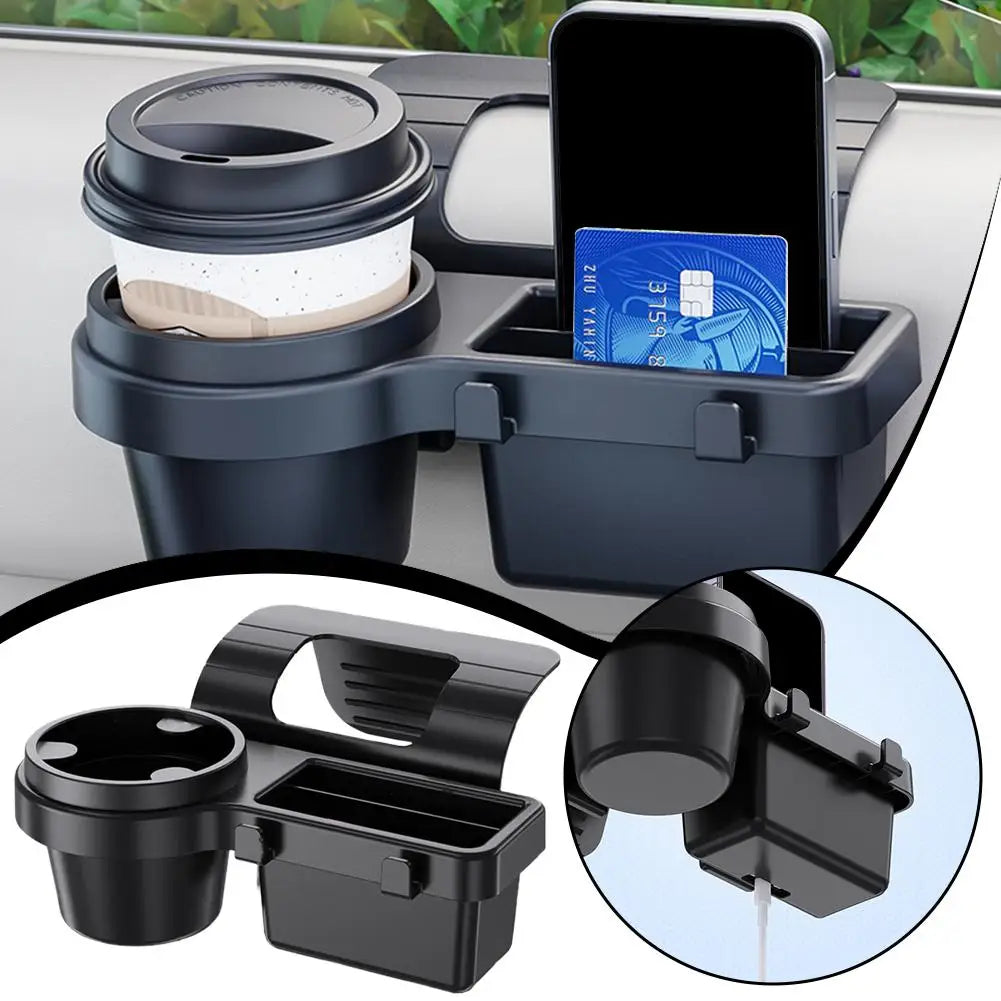 Car Window Hanging Storage Rack – Phone Holder & Cup Mount