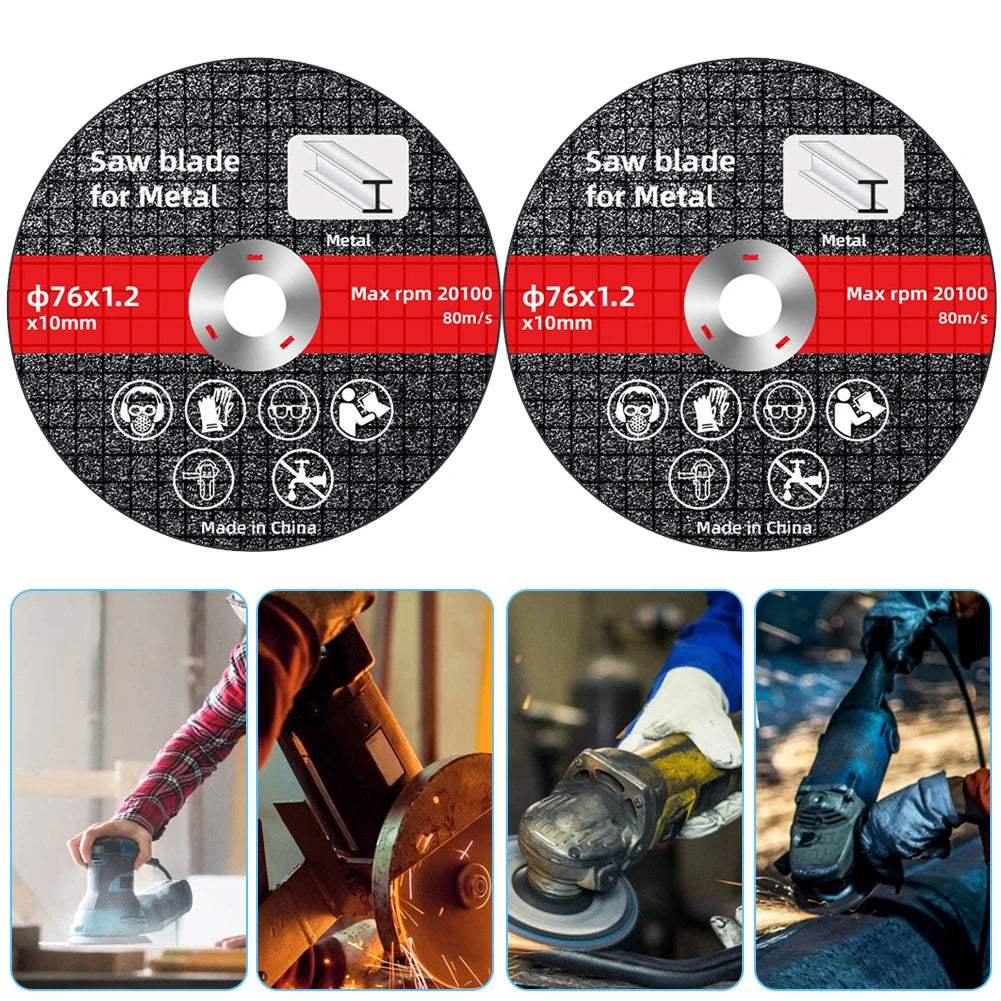 1/10PCS 76mm Metal Cutting Discs High Hardness Electric Cutting Disc Cut Off Circle Wheels Blades Angle Grinder Accessories Peaceful Pleasures Health and Wellness