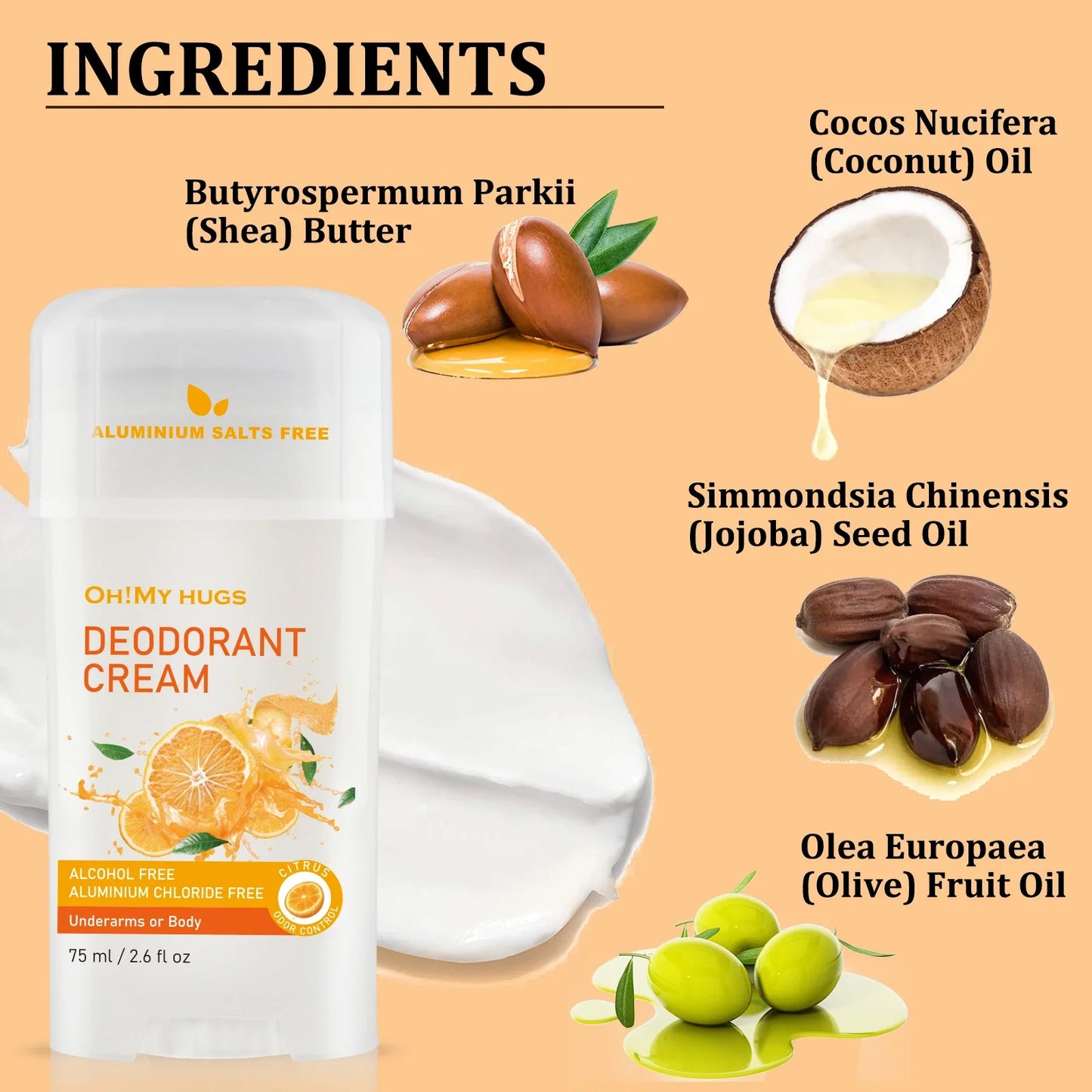YURHERSU Orange Deodorizing Cream – Unisex Fresh Scent Stick