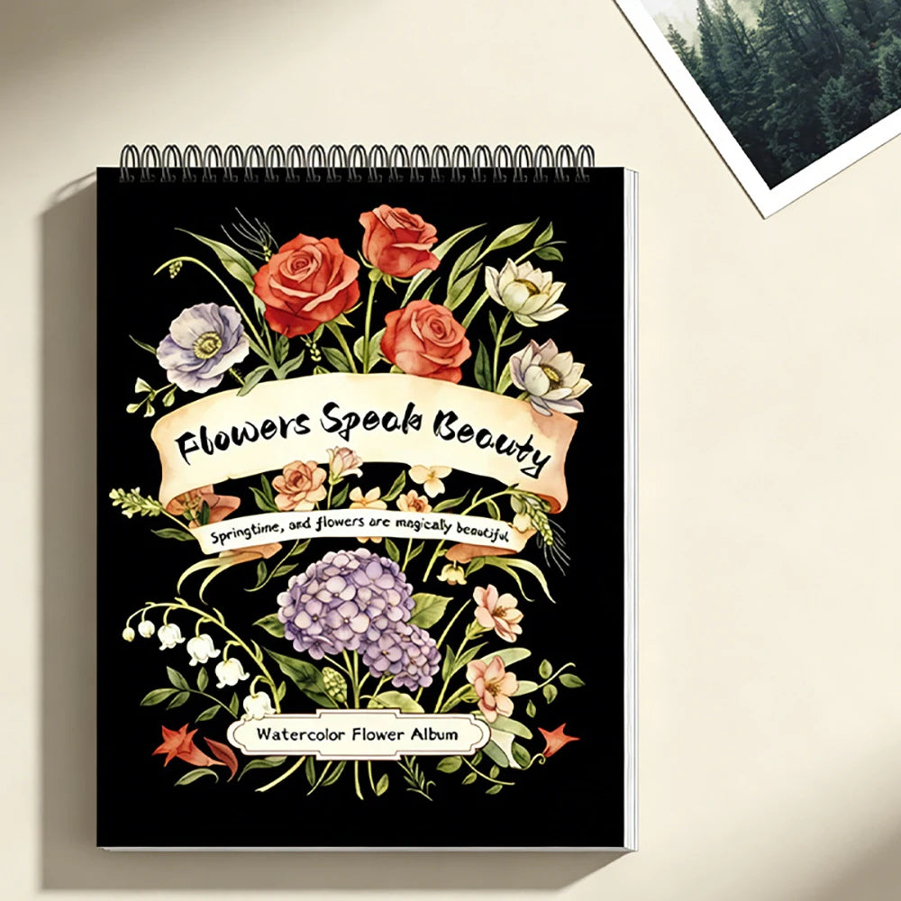 Flower Coloring Book Student Practice Line Drawing Art Specific