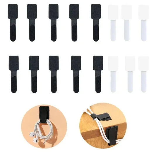Reusable Self-Adhesive Nylon Cable Ties | Hook & Loop Organizer Cable Tie Organizer Peaceful Pleasures Health and Wellness