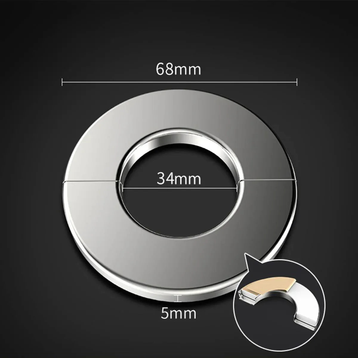 Stainless Steel Pipe Hole Cover | Decorative Escutcheon Plate