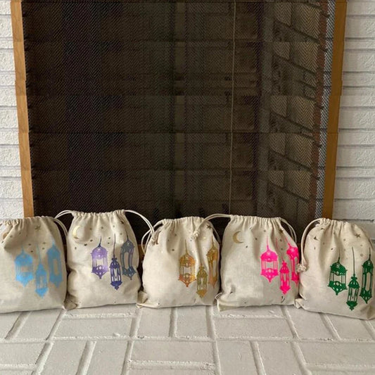 5-Pack Ramadan Eid Lantern Gift Bags for Kids | Holiday Sacks Holiday Gift Bags Peaceful Pleasures Health and Wellness