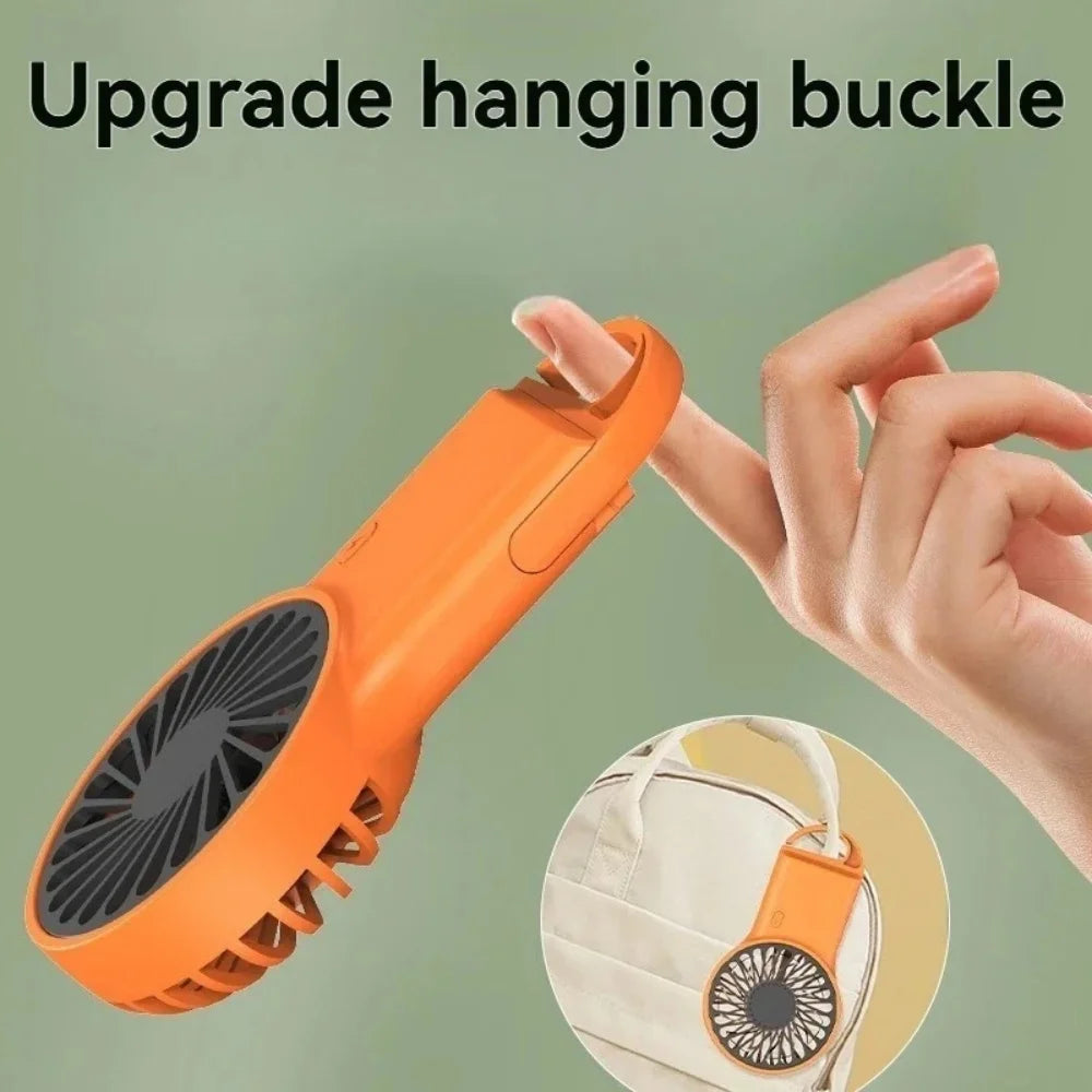 Mini USB Rechargeable Handheld Fan with Carabiner Hook | 3-Speed