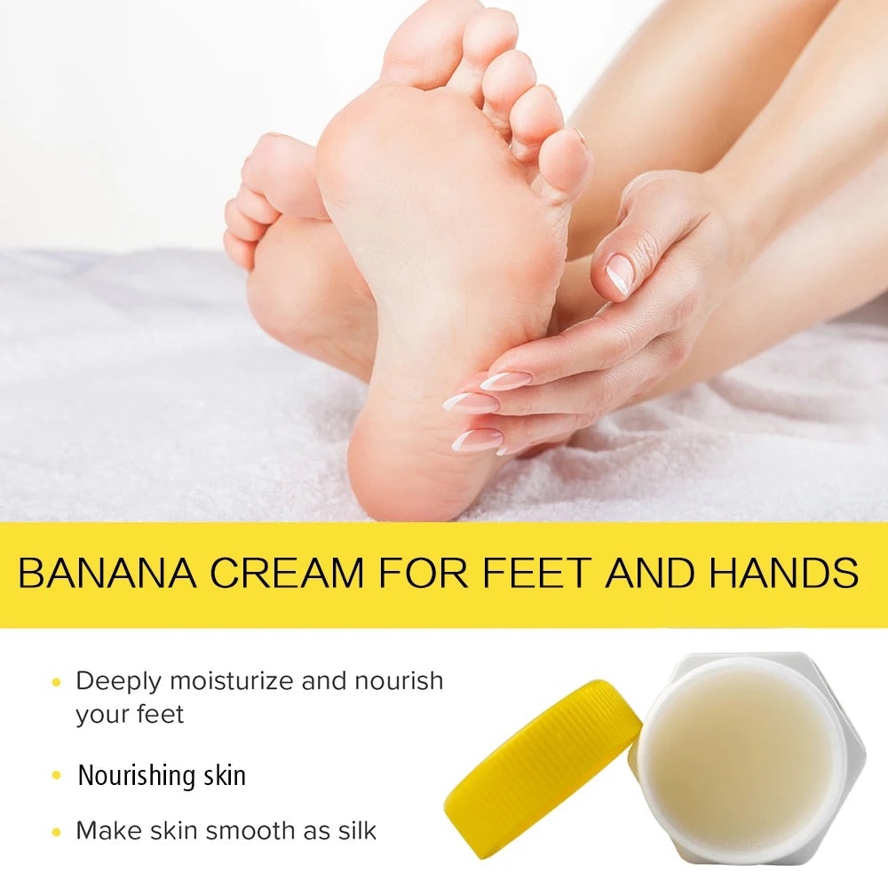 Ultra Moisturizing & Cracked Heel Care With Banana Extract For Dry, Rough Feet Overnight Renewal 20g/bottle Peaceful Pleasures Health and Wellness