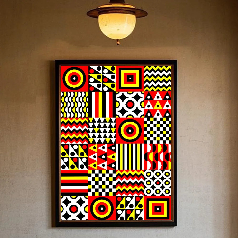 African Classic Fabric Kente Cloth Poster HD art sticky wall waterproof home living room bedroom bar aesthetic decoration Peaceful Pleasures Health and Wellness