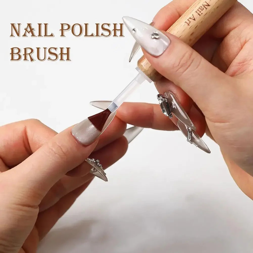 1/10Pcs Disposable Nail Polish Brush For Nail Polish Bottle Replacement Brush Soft Bristles Nail Brushes Nail Art Applicators Peaceful Pleasures Health and Wellness
