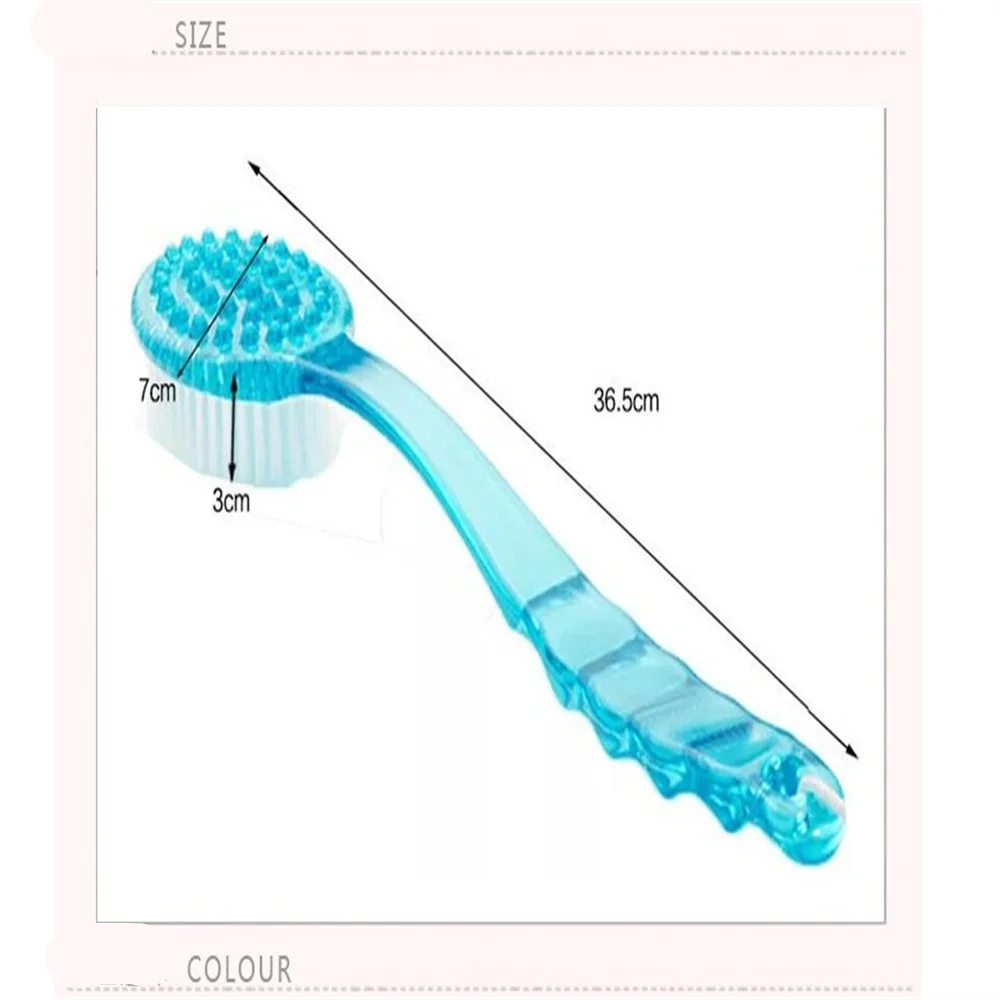 Bath Brush Back Body Bath Shower Sponge Scrubber Brushes With Handle Exfoliating Scrub Skin Massager Exfoliation Bathroom Brush Peaceful Pleasures Health and Wellness