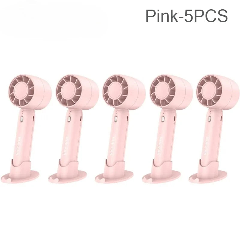 USB Rechargeable Mini Handheld Fan – 3 Speed Portable Desk Fan