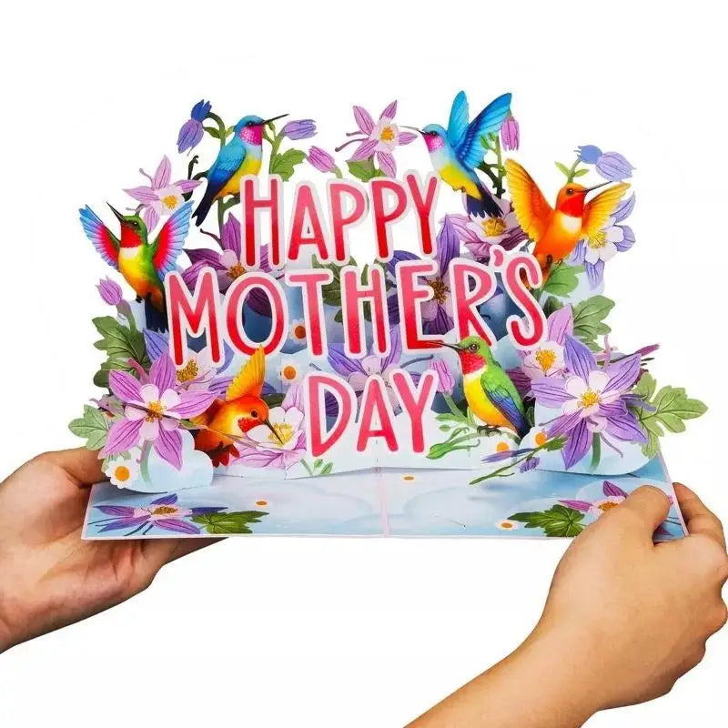 3D Pop-Up Happy Mother's Day Card with Envelope | Eco Paper Greeting Card Peaceful Pleasures Health and Wellness