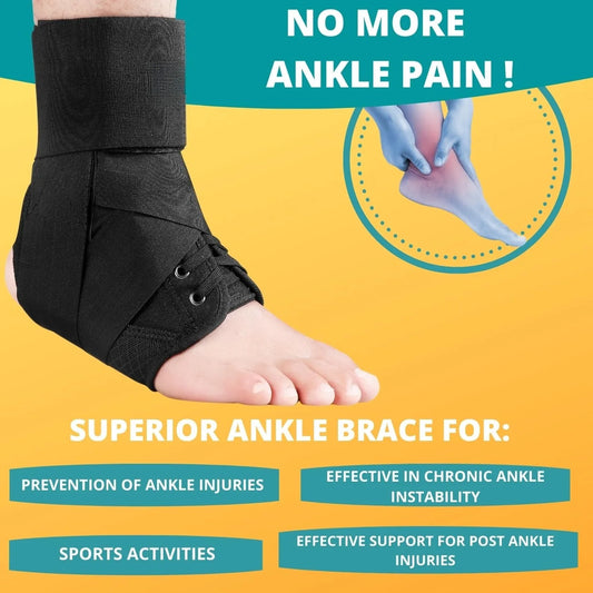 1Pcs Adjustable Lace-Up Ankle Support, Suitable for Both Men And Women - Breathable Sports with Flexible Stability ,, Non-Slip Peaceful Pleasures Health and Wellness