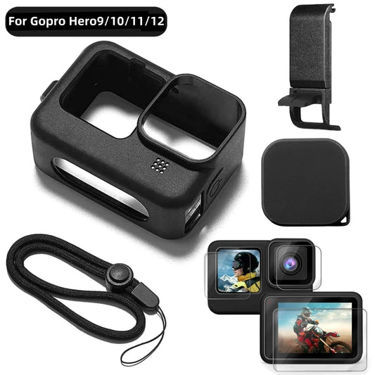 Silicone Case & Screen Protector for GoPro Hero 9 10 11 12 Action Camera Case Oasis Select