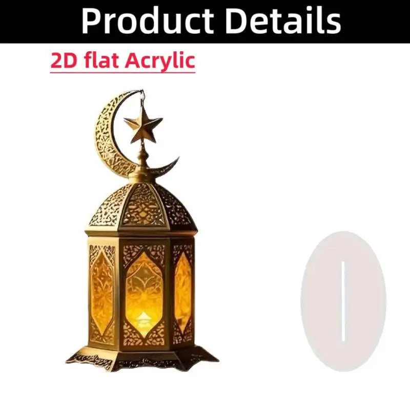 2D Acrylic Arabian Camel & Evil Eye Tree Desk Figurine