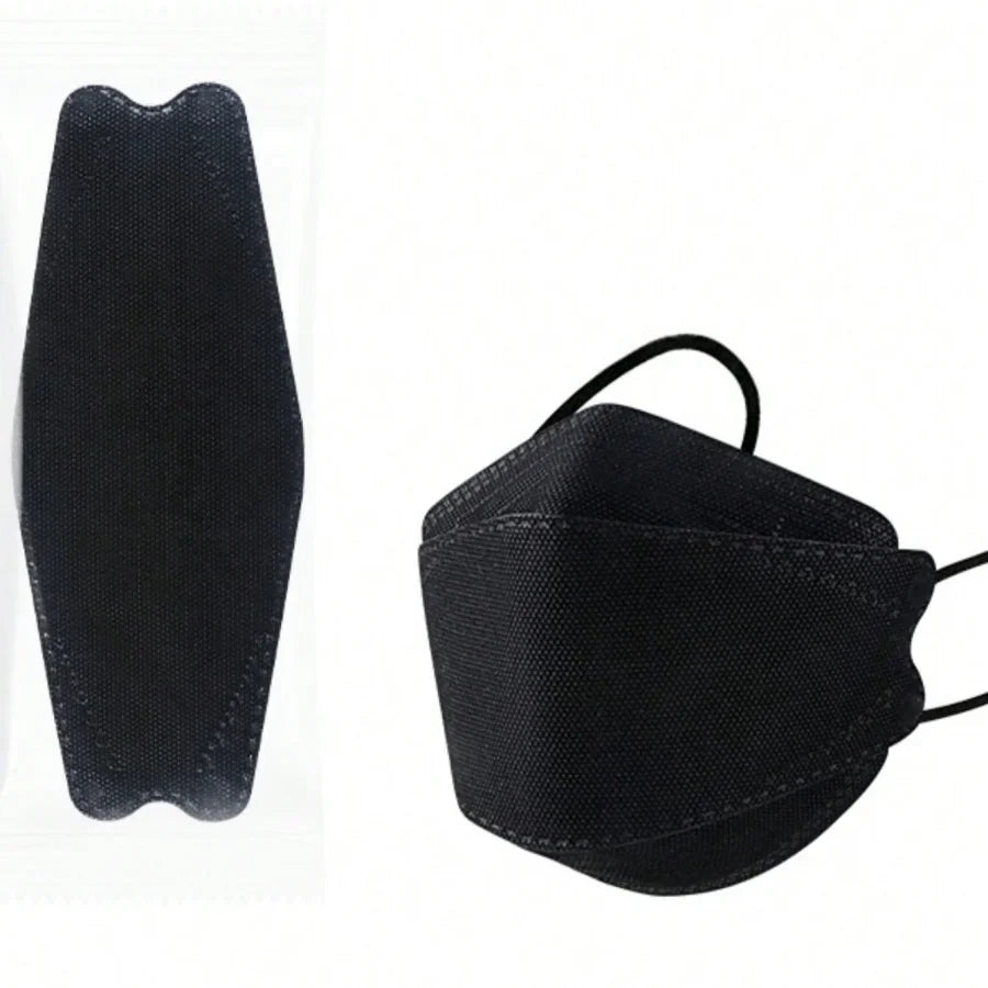 Adult KF94 Disposable Face Masks 4-Layer Melt-Blown | White & Black
