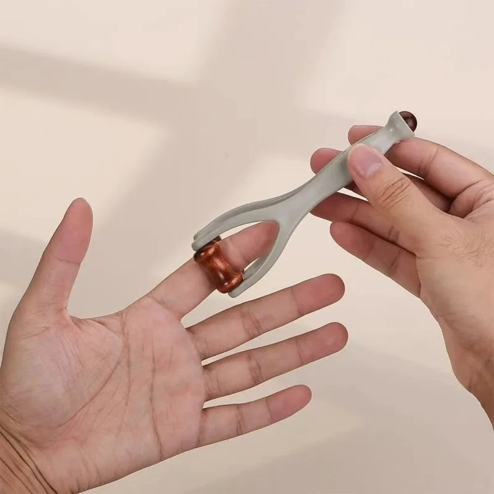 Finger Massager Dual-Row Roller Design Easy Use Relieve Finger Fatigue Promote Blood Circulation Portable Roller Finger Massager Peaceful Pleasures Health and Wellness