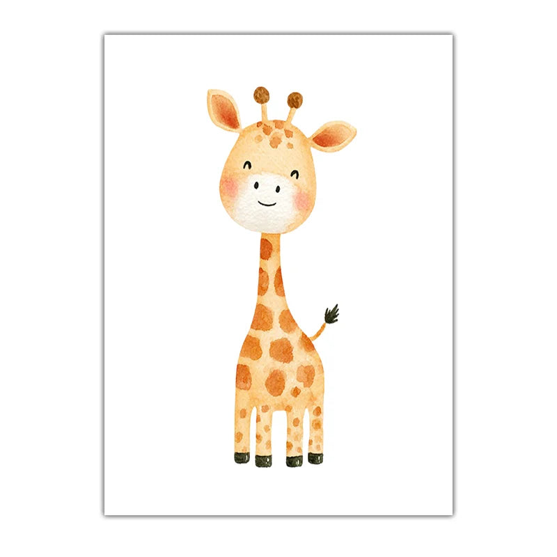 Cute Baby Animal Canvas Prints | Kids Nursery Wall Art Posters Canvas Wall Art Peaceful Pleasures Health and Wellness 02 15x20cm No Frame China Mainland