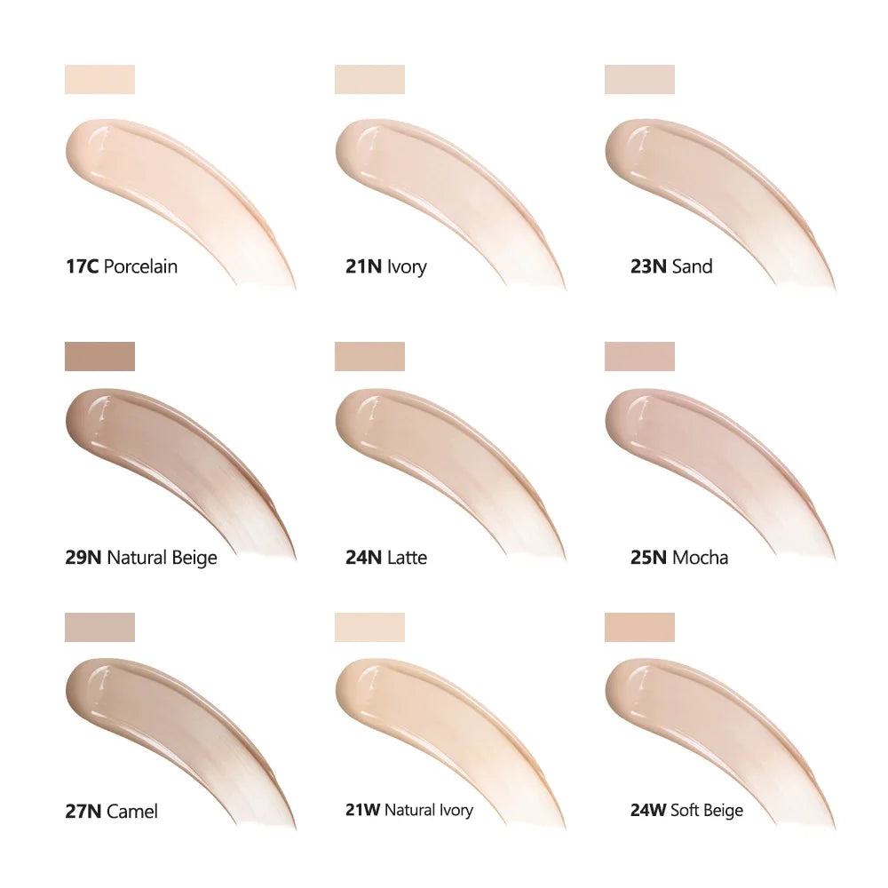 Cushion Refill Foundation Waterproof Semi-Matte Red Finish 72-Hour Wear Long-Lasting Buildable Coverage Sun Protection Makeup Peaceful Pleasures Health and Wellness