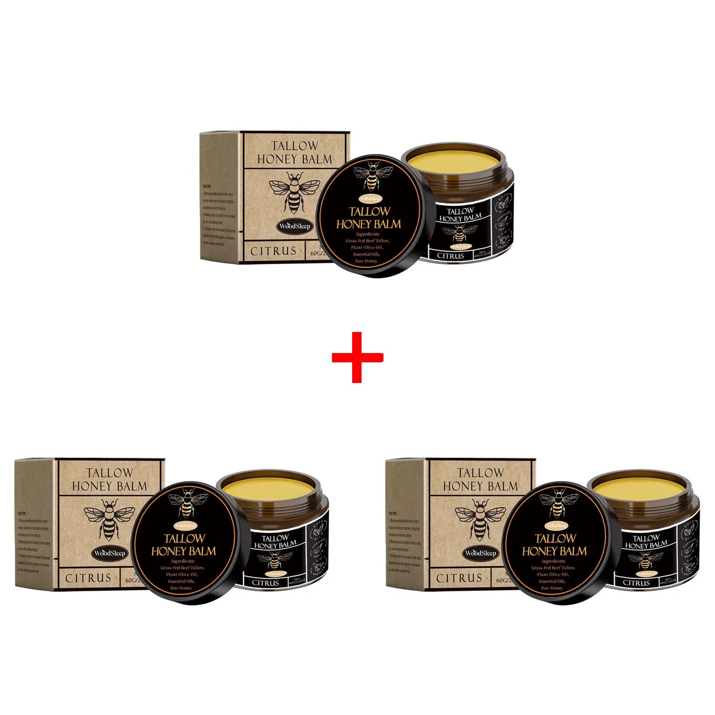 WOODSLEEP Tallow & Honey Hydrating Face Balm – 60g Cream