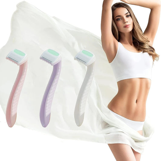 Women's Bikini Line Razor – Pack of 3 T-Type Shavers for Body, Leg & Underarm Peaceful Pleasures Health and Wellness