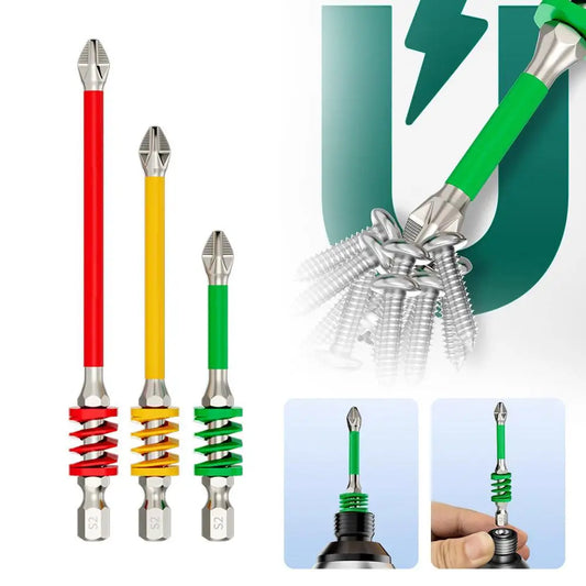 Rainbow Spring Screwdriver Bit 65mm/90mm/110mm Strong Magnetic Anti-Slip Cross Phillips Head for Electric Drill Screwdrivers Peaceful Pleasures Health and Wellness