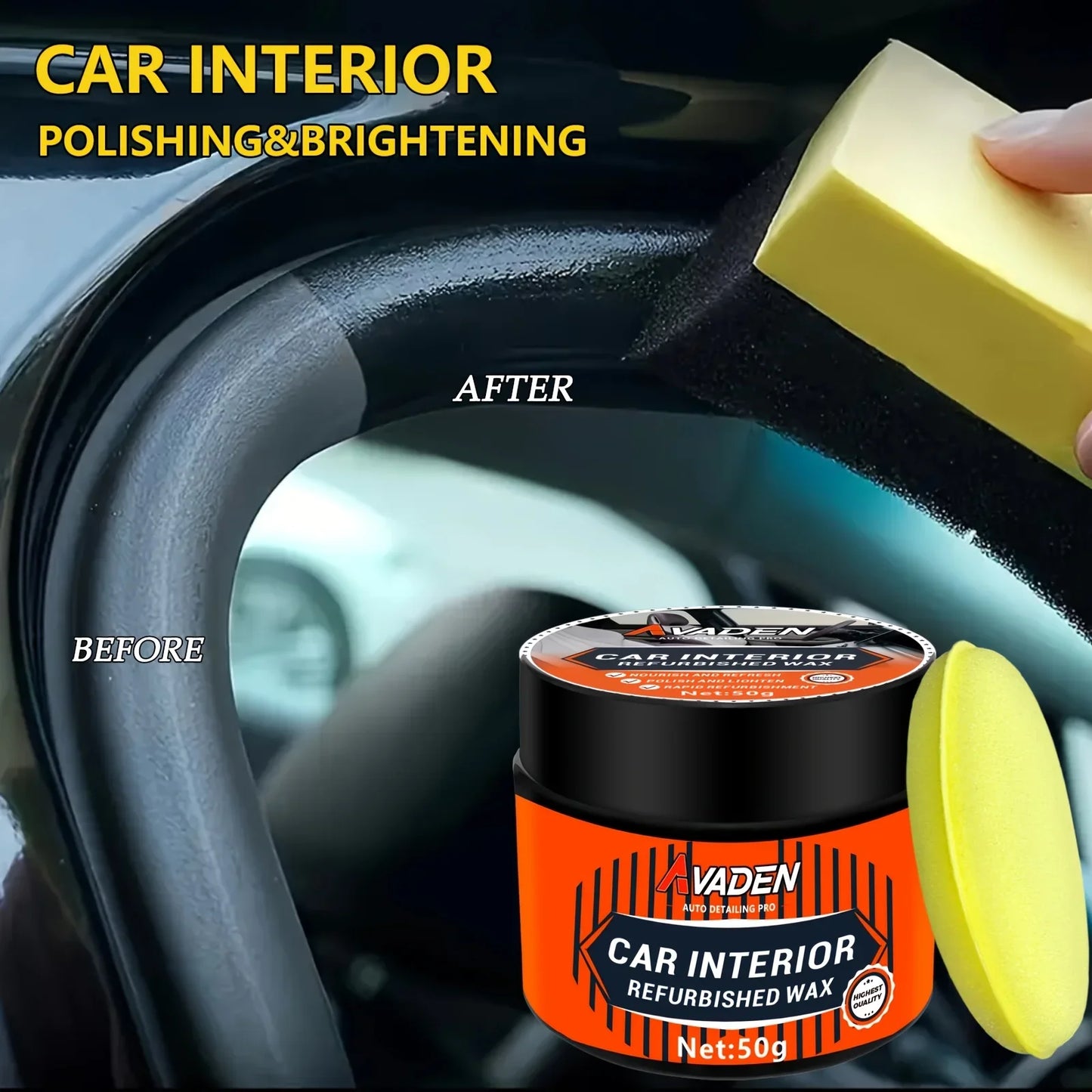 Greedy Tree Car Plastic Restorer Wax – Dashboard & Interior Polish